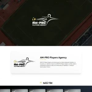 Web hráčskej futbalovej agentúry AM-PRO Players Agency