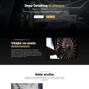 Web auto detailingu Deep Detailing v Bratislave