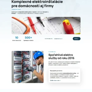 Web elektroinštalačnej firmy F-elektrik
