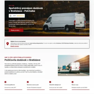 Web požičovne dodávok FHC Car
