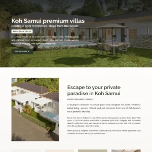 Web rezidenčného projektu Maha Baan Villas na Koh Samui