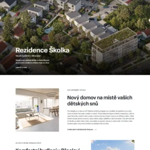 Web rezidenčného projektu Rezidence Školka v Břeclavi