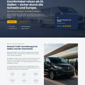 Web prepravnej spoločnosti Schmögner Transport v St. Gallen