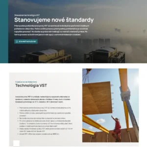 Web stavebnej technológie VST s priemyselne prefabrikovanými prvkami